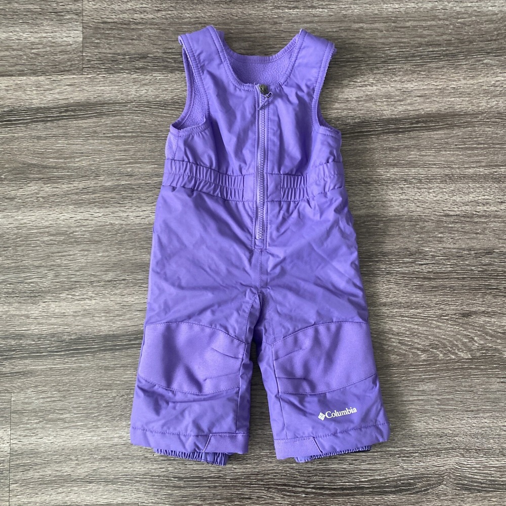Columbia Insulated Winter Snow Bibs Size 6-12‎ Months Purple